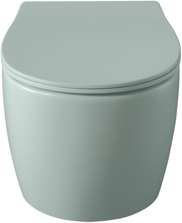 Allen Brau Fantasy Чаша подвесного унитаза 36,3x51 см каскадный смыв, цвет: мятный 4.11004.MT