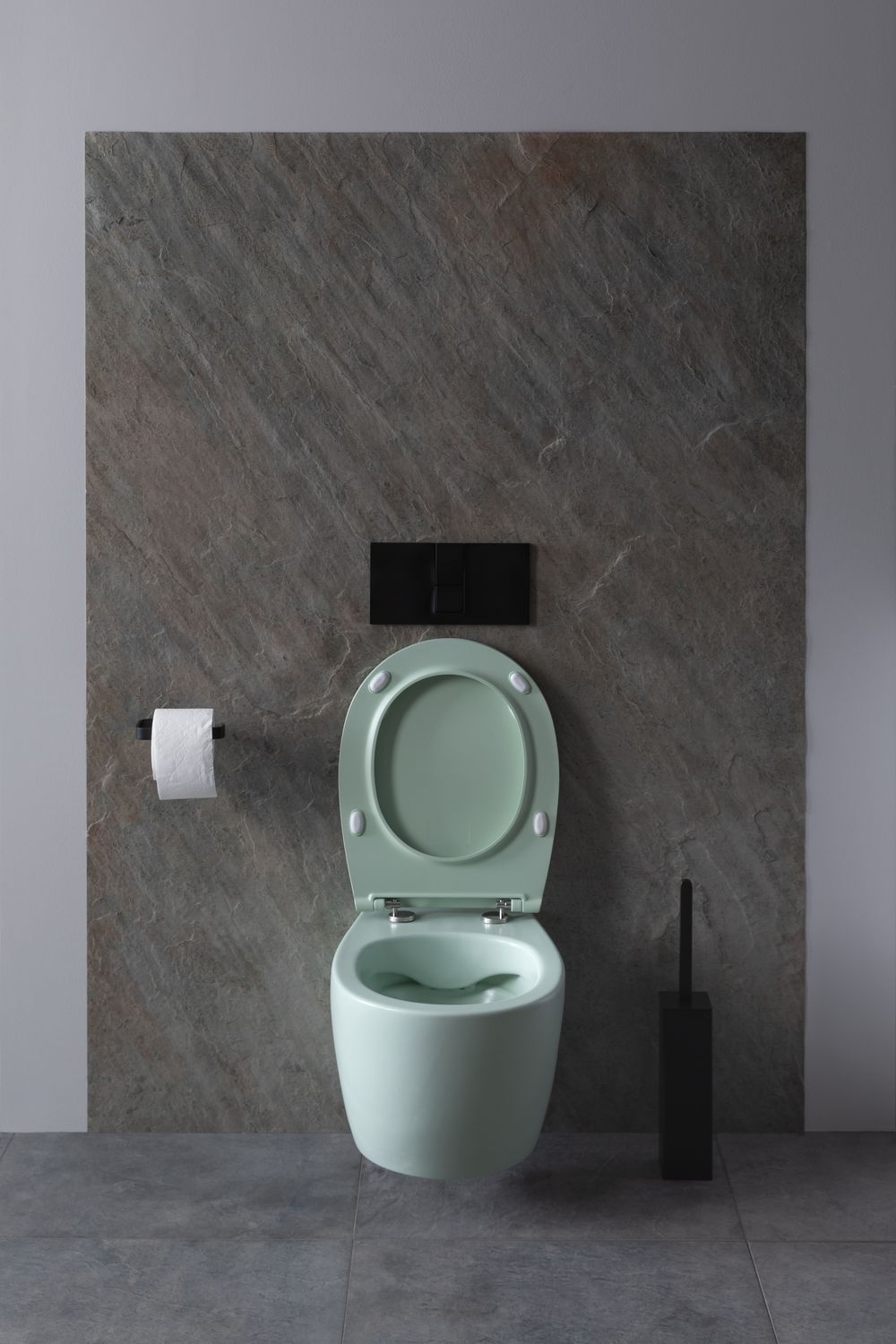 Allen Brau Fantasy Чаша подвесного унитаза 36,3x51 см каскадный смыв, цвет: мятный 4.11004.MT