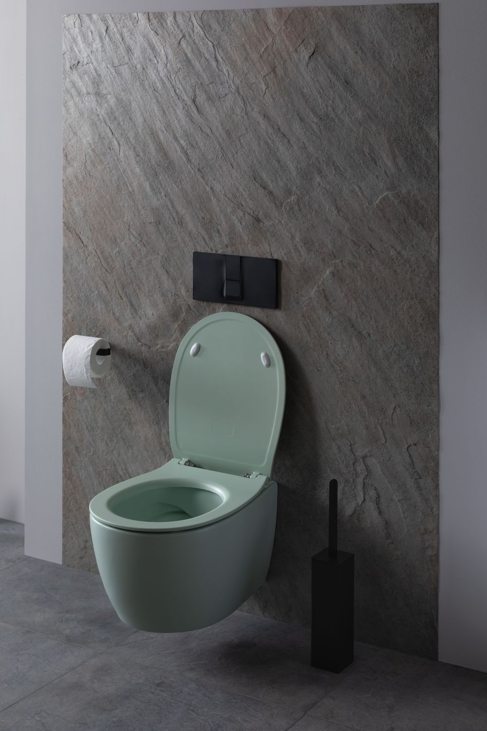 Allen Brau Fantasy Чаша подвесного унитаза 36,3x51 см каскадный смыв, цвет: мятный 4.11004.MT