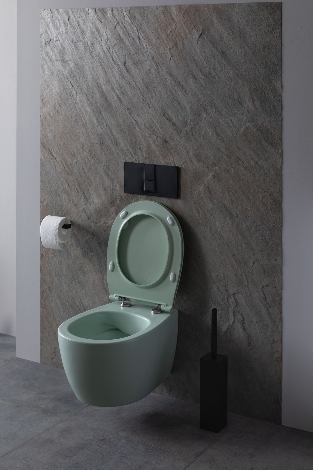 Allen Brau Fantasy Чаша подвесного унитаза 36,3x51 см каскадный смыв, цвет: мятный 4.11004.MT