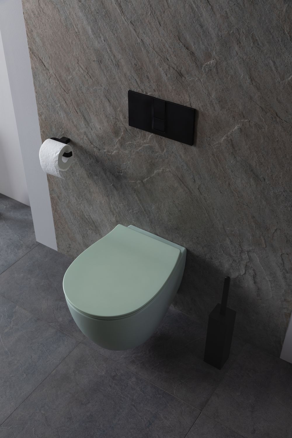 Allen Brau Fantasy Чаша подвесного унитаза 36,3x51 см каскадный смыв, цвет: мятный 4.11004.MT