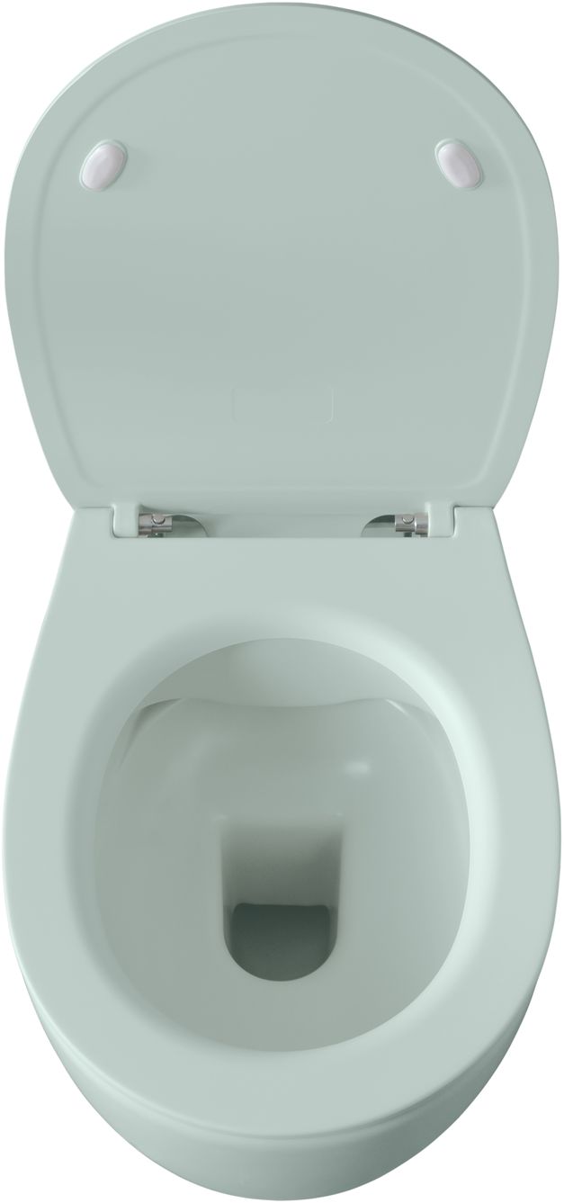 Allen Brau Fantasy Чаша подвесного унитаза 36,3x51 см каскадный смыв, цвет: мятный 4.11004.MT