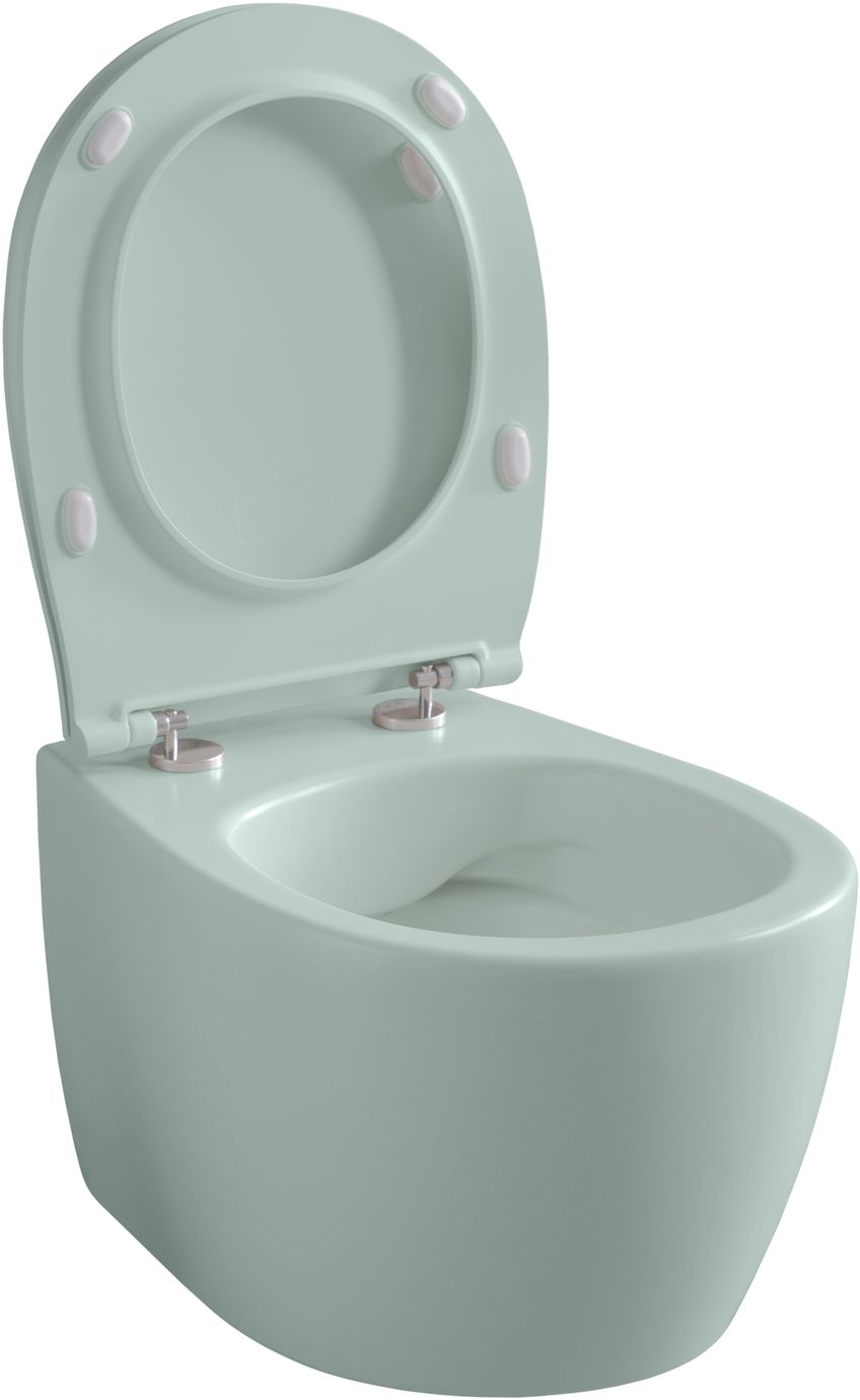 Allen Brau Fantasy Чаша подвесного унитаза 36,3x51 см каскадный смыв, цвет: мятный 4.11004.MT