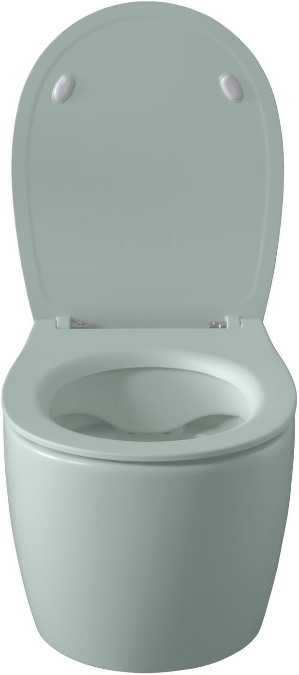 Allen Brau Fantasy Чаша подвесного унитаза 36,3x51 см каскадный смыв, цвет: мятный 4.11004.MT