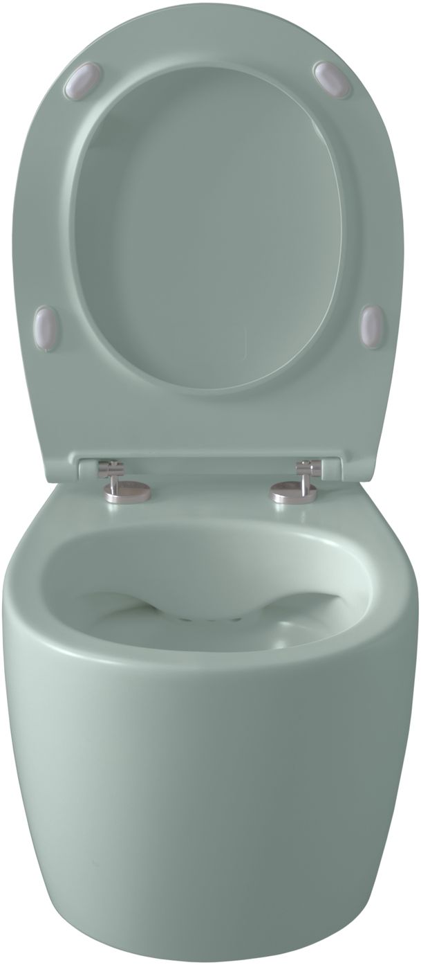 Allen Brau Fantasy Чаша подвесного унитаза 36,3x51 см каскадный смыв, цвет: мятный 4.11004.MT