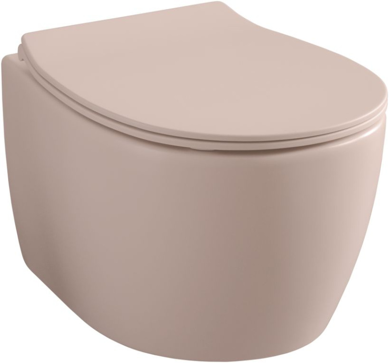 Allen Brau Fantasy Чаша подвесного унитаза 36,3x51 см каскадный смыв, цвет: розовый 4.11004.SM