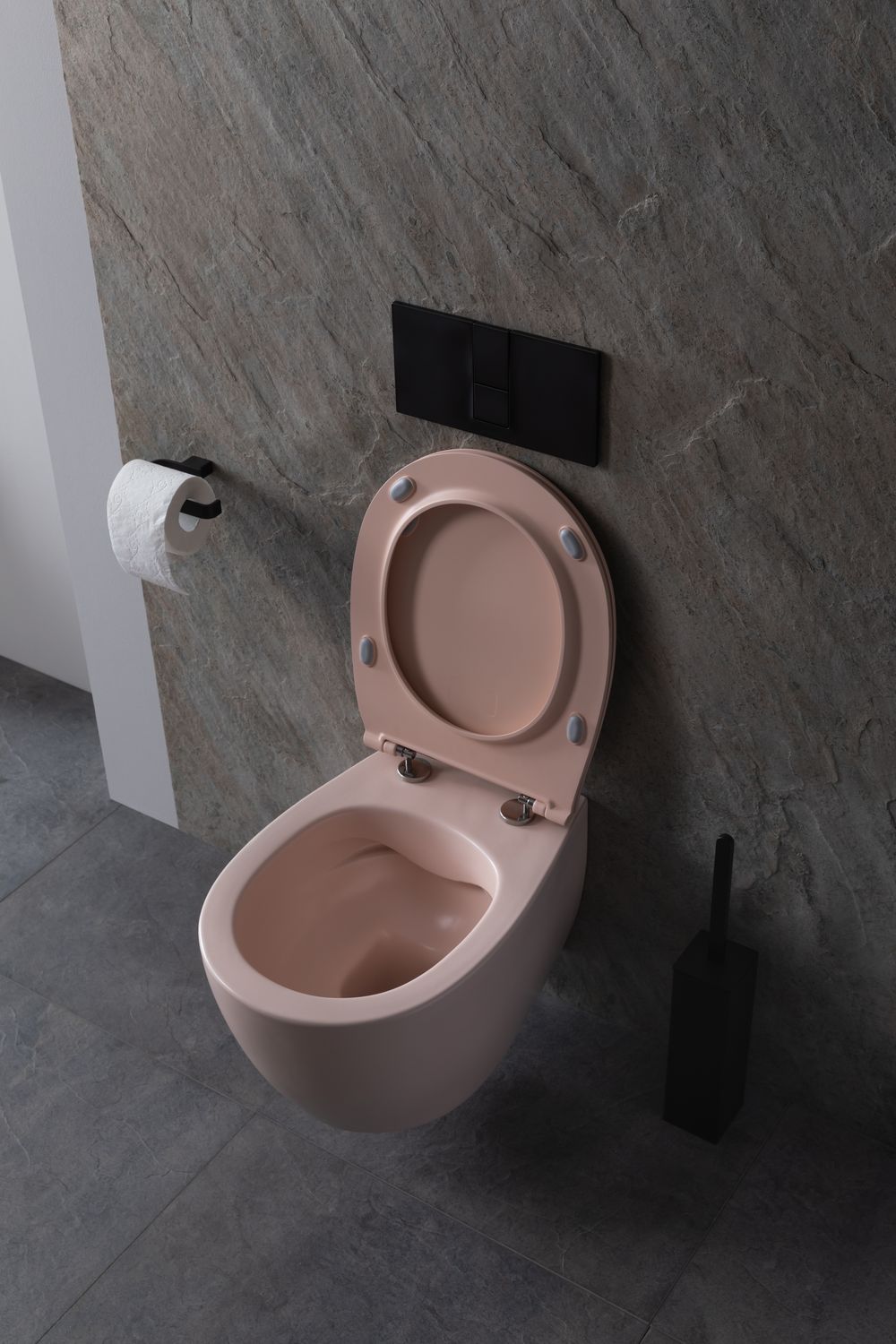 Allen Brau Fantasy Чаша подвесного унитаза 36,3x51 см каскадный смыв, цвет: розовый 4.11004.SM