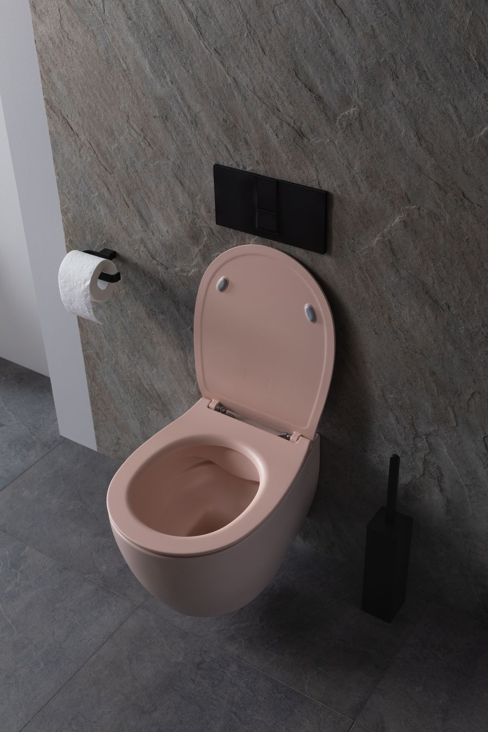 Allen Brau Fantasy Чаша подвесного унитаза 36,3x51 см каскадный смыв, цвет: розовый 4.11004.SM