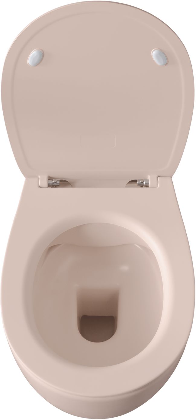 Allen Brau Fantasy Чаша подвесного унитаза 36,3x51 см каскадный смыв, цвет: розовый 4.11004.SM