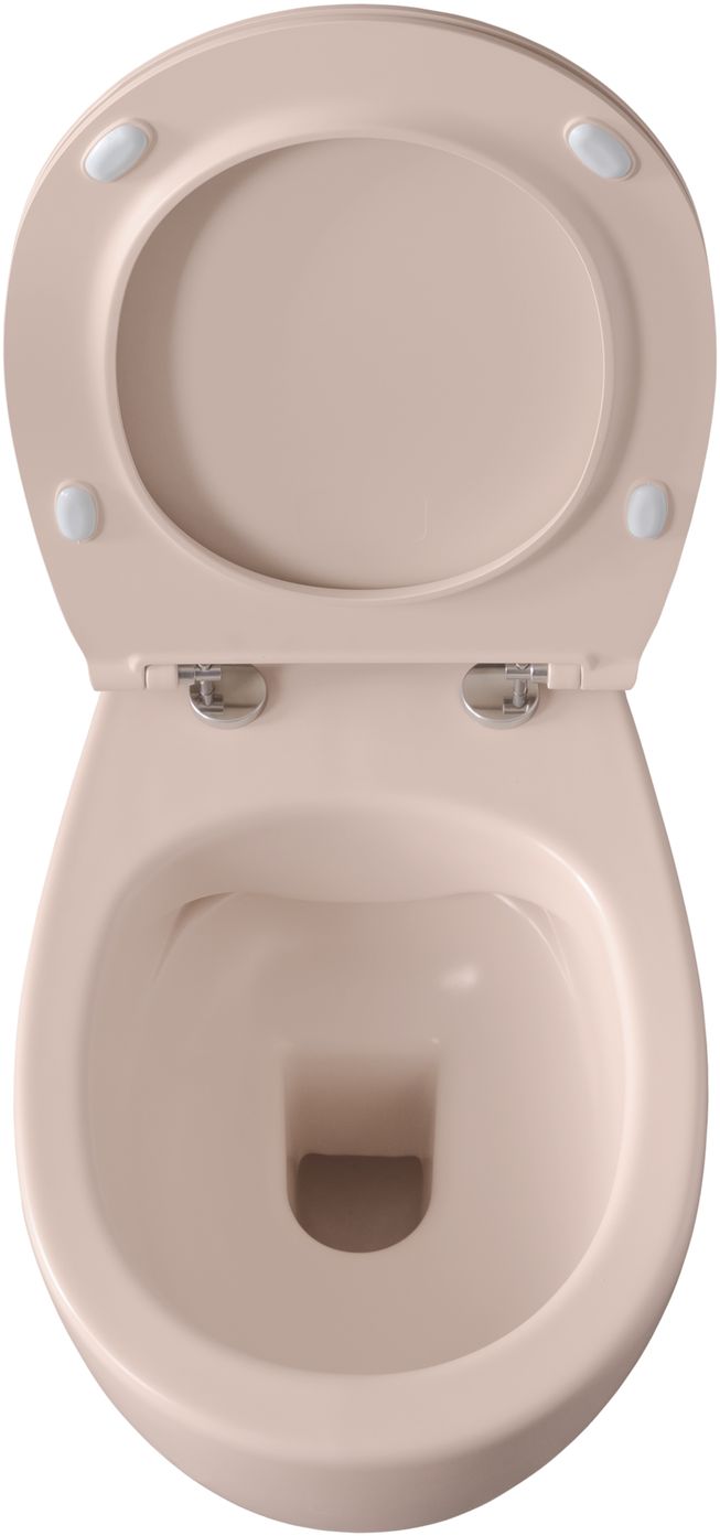 Allen Brau Fantasy Чаша подвесного унитаза 36,3x51 см каскадный смыв, цвет: розовый 4.11004.SM