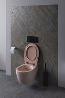 Allen Brau Fantasy Чаша подвесного унитаза 36,3x51 см каскадный смыв, цвет: розовый 4.11004.SM