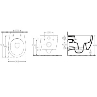 Allen Brau Fantasy Чаша подвесного унитаза 36,3x51 см каскадный смыв, цвет: белый глянцевый 4.11HC1.20