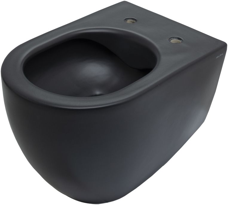 Allen Brau Reality Чаша подвесного унитаза 36,5x53 см каскадный смыв, цвет: черный матовый 4.32006.31