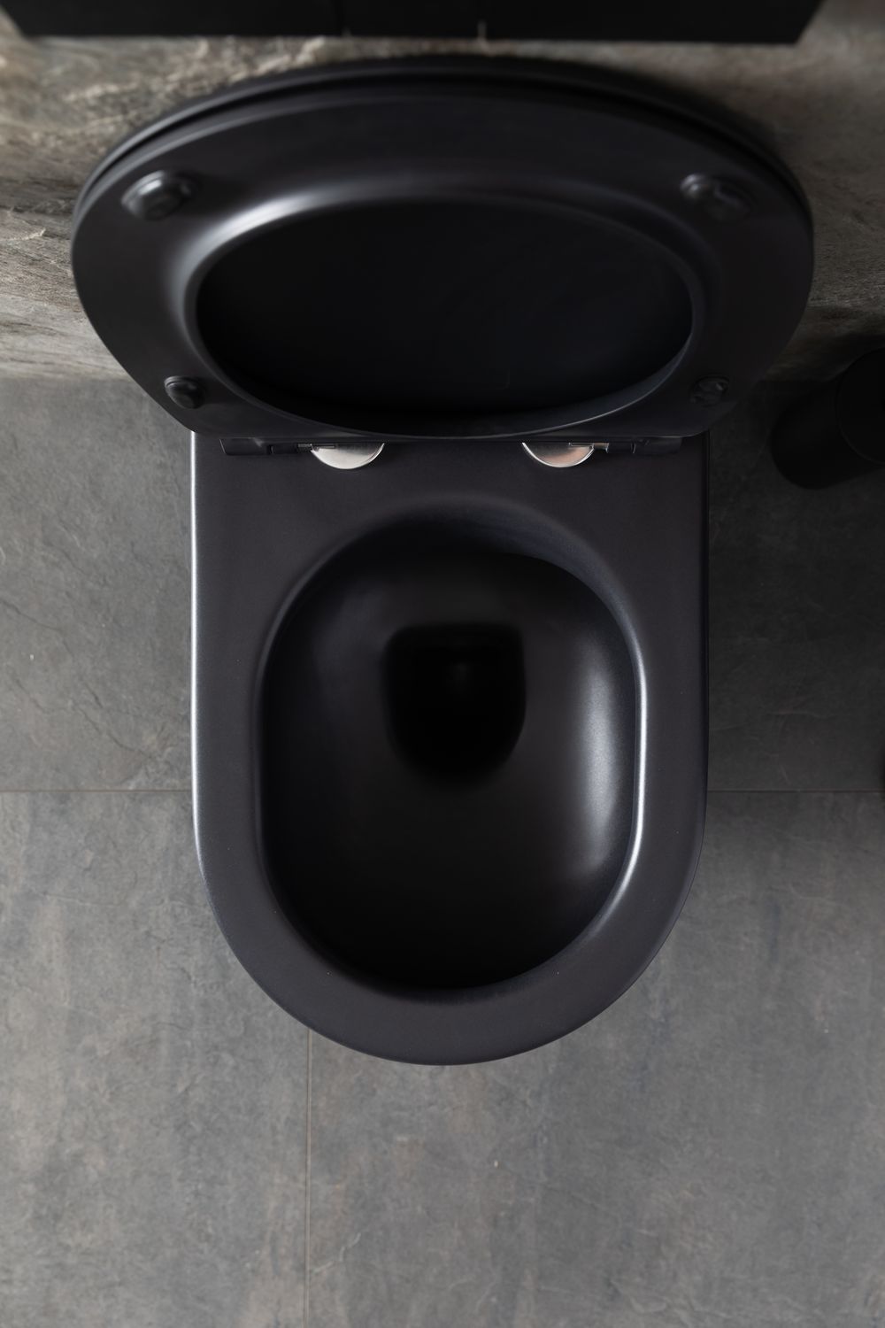 Allen Brau Reality Чаша подвесного унитаза 36,5x53 см каскадный смыв, цвет: черный матовый 4.32006.31