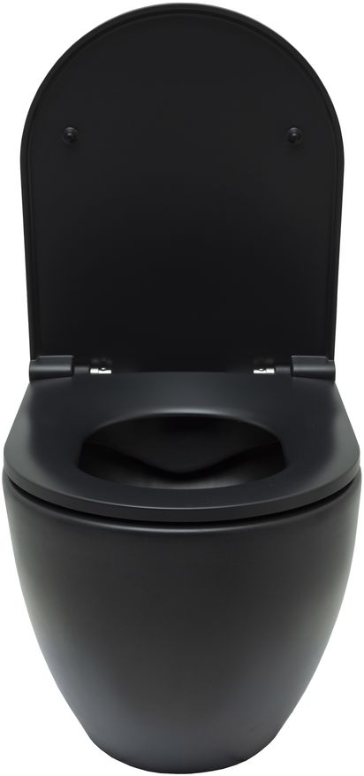 Allen Brau Reality Чаша подвесного унитаза 36,5x53 см каскадный смыв, цвет: черный матовый 4.32006.31