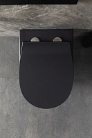 Allen Brau Reality Чаша подвесного унитаза 36,5x53 см каскадный смыв, цвет: черный матовый 4.32006.31