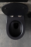 Allen Brau Reality Чаша подвесного унитаза 36,5x53 см каскадный смыв, цвет: черный матовый 4.32006.31