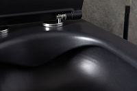 Allen Brau Reality Чаша подвесного унитаза 36,5x53 см каскадный смыв, цвет: черный матовый 4.32006.31