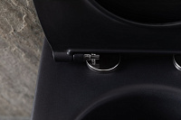 Allen Brau Reality Чаша подвесного унитаза 36,5x53 см каскадный смыв, цвет: черный матовый 4.32006.31