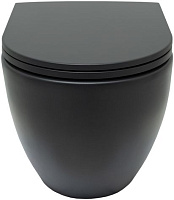 Allen Brau Reality Чаша подвесного унитаза 36,5x53 см каскадный смыв, цвет: черный матовый 4.32006.31