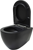 Allen Brau Reality Чаша подвесного унитаза 36,5x53 см каскадный смыв, цвет: черный матовый 4.32006.31