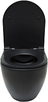 Allen Brau Reality Чаша подвесного унитаза 36,5x53 см каскадный смыв, цвет: черный матовый 4.32006.31