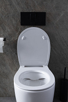 Allen Brau Fantasy Чаша приставного унитаза 36,3x52 см каскадный смыв, цвет: белый глянцевый 4.11007.20