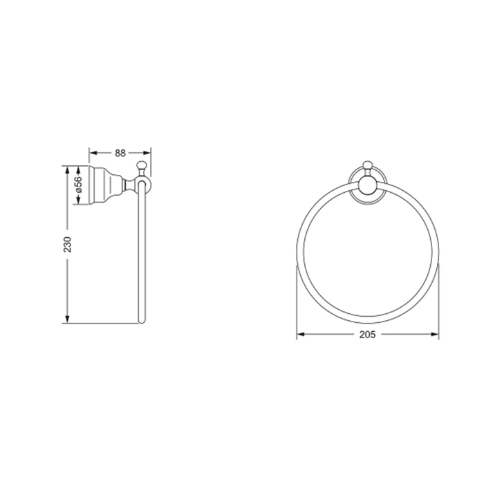 Jorger Delphi Полотенцедержатель-кольцо, цвет: хром 109.00.047.000