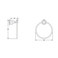 Jorger Delphi Полотенцедержатель-кольцо, цвет: хром 109.00.047.000