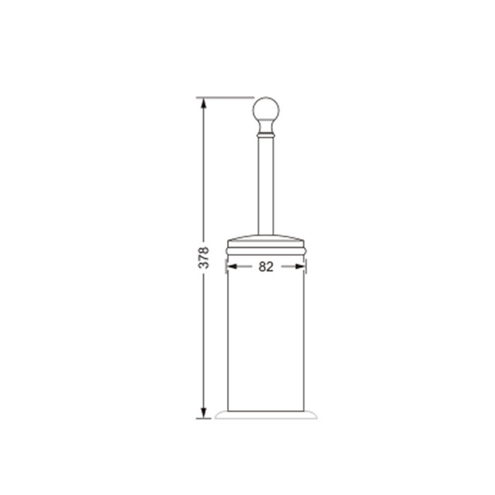Jorger Delphi Туалетный ершик, цвет: хром 109.00.001.000