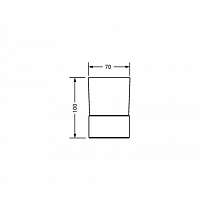 Jorger Exal Стакан, настольный, цвет: хром 632.00.046.000