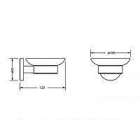 Jorger Exal Мыльница со стеклянной чашей, подвесная, цвет: nerz 632.00.007.095
