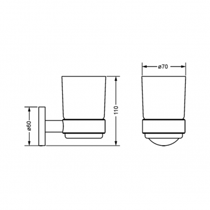 Jorger Exal Стакан, подвесной, цвет: латунь 632.00.036.040