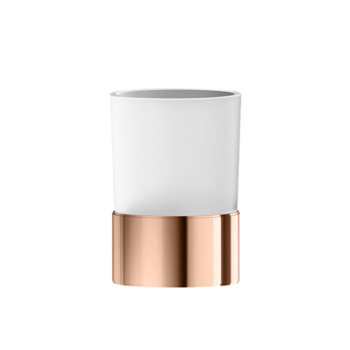 Jorger Exal Стакан для зубных щеток настольный, стеклянный матовый, цвет: розовое золото 632.00.046.022