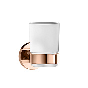 Jorger Exal Стакан для зубных щеток подвесной, стеклянный матовый, цвет: розовое золото 632.00.036.022