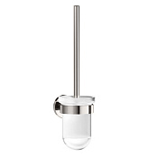 Jorger Exal Ершик для унитаза подвесной, со стеклянной колбой, цвет: платина 632.00.000.066