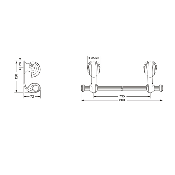 Jorger Muschel Полотенцедержатель, цвет: хром 601.00.040.000