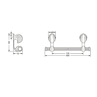Jorger Muschel Полотенцедержатель, цвет: хром 601.00.040.000