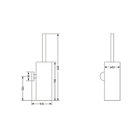 Jorger Plateau Туалетный ершик, цвет: хром 630.00.001.000
