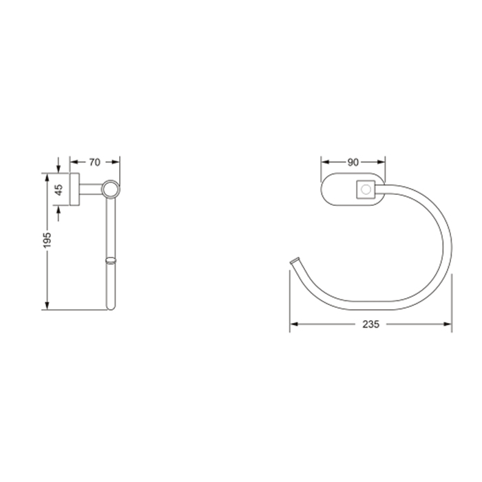 Jorger Plateau Полотенцедержатель-кольцо, цвет: хром 630.00.047.000