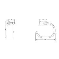 Jorger Plateau Полотенцедержатель-кольцо, цвет: хром 630.00.047.000