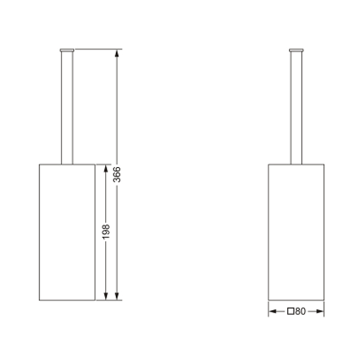 Jorger Turn Туалетный ершик, цвет: хром 626.00.001.000