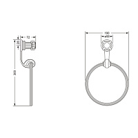 Jorger Aphrodite Полотенцедержатель-кольцо, цвет: хром 607.00.047.000