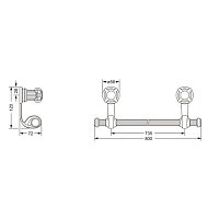 Jorger Aphrodite Полотенцедержатель, цвет: хром 607.00.040.000
