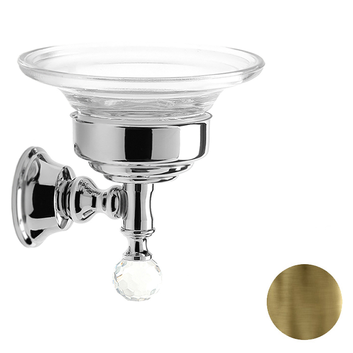 Webert Karenina Мыльница со стеклянной чашей, подвесная, кристалл Swarovski, цвет: бронза KA500101065