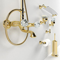 Webert Karenina Мыльница со стеклянной чашей, подвесная, кристалл Swarovski, цвет: бронза KA500101065