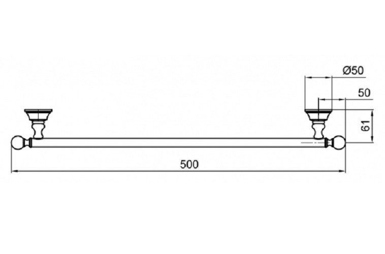 Webert Karenina Держатель для полотенец, цвет: хром/золото/кристаллы Swarovski KA500601017