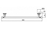 Webert Karenina Держатель для полотенец, цвет: хром/золото/кристаллы Swarovski KA500601017