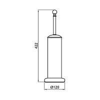 Webert Karenina Ершик для унитаза напольный с латунной чашей, кристалл Swarovski, цвет: хром KA501302015