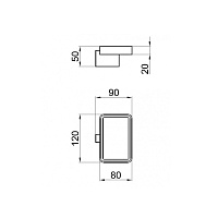 Webert Living Мыльница с керамической чашей, подвесная, цвет: хром LV500101015